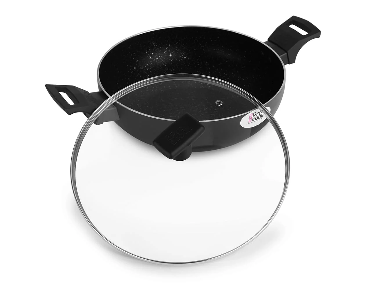 Granito Induction Kadhai with Glass Lid (Milton Procook) - Image 3