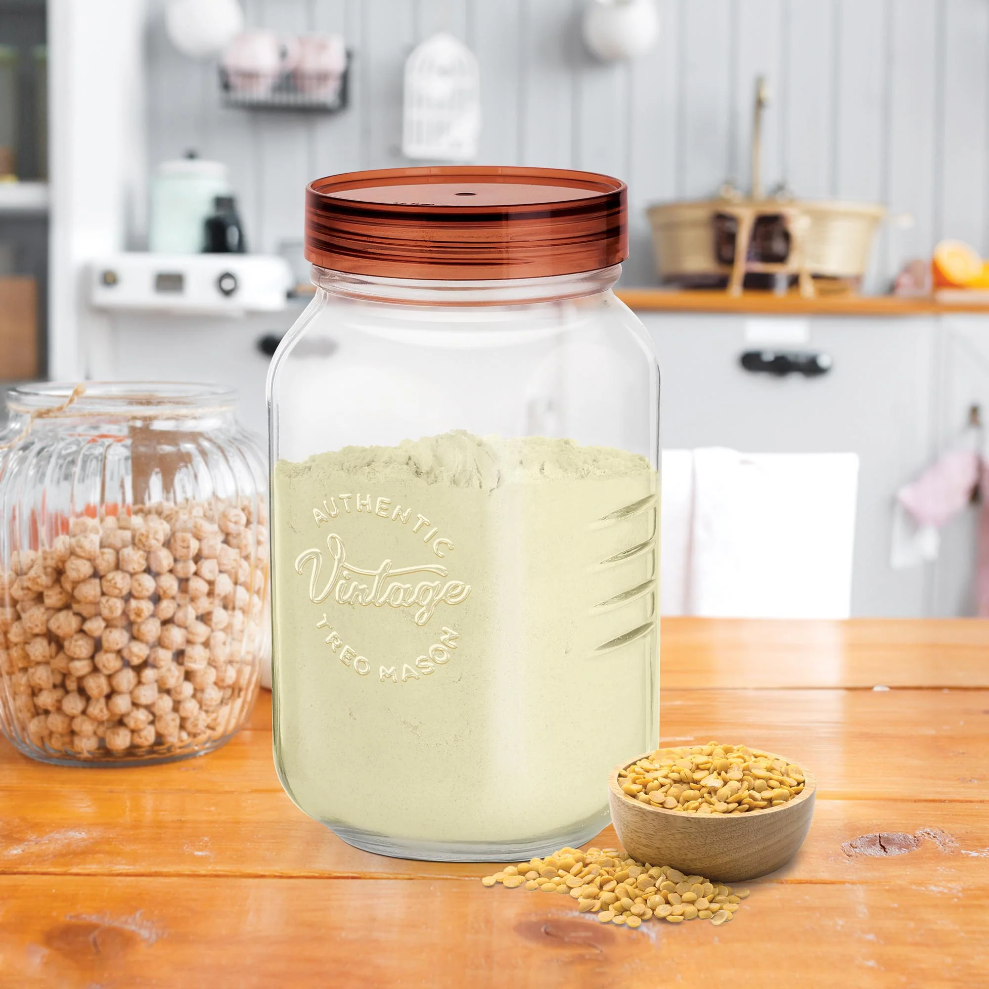 Vintage Glass Jar With Lid (Treo by Milton) - Image 7